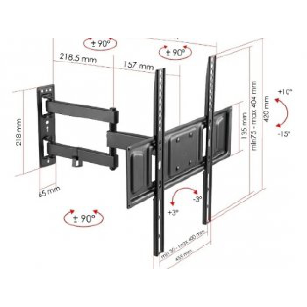 <?php echo Rack Articulado Retráctil para TV SMART, de 32" a 55" IMPORTADO;?>